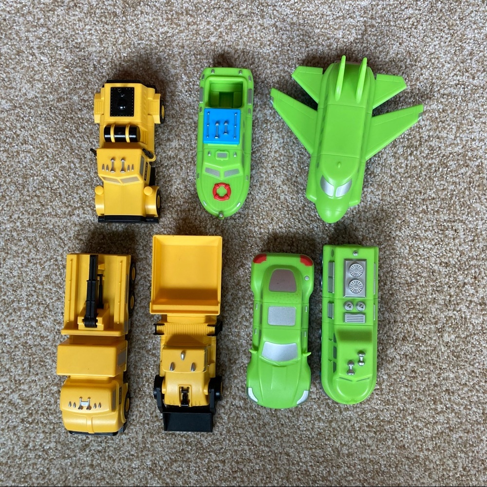 2 mix or match sets magnetic vehicle toys